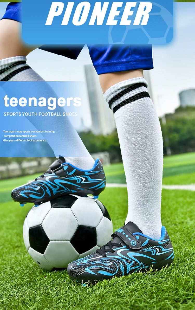 Description Picture 5 of itemNew Children Football Shoes Fast Futsal Football Boots Ultralight Training Professional Non Slip Boy TF/FG  Soccer Studded Shoes