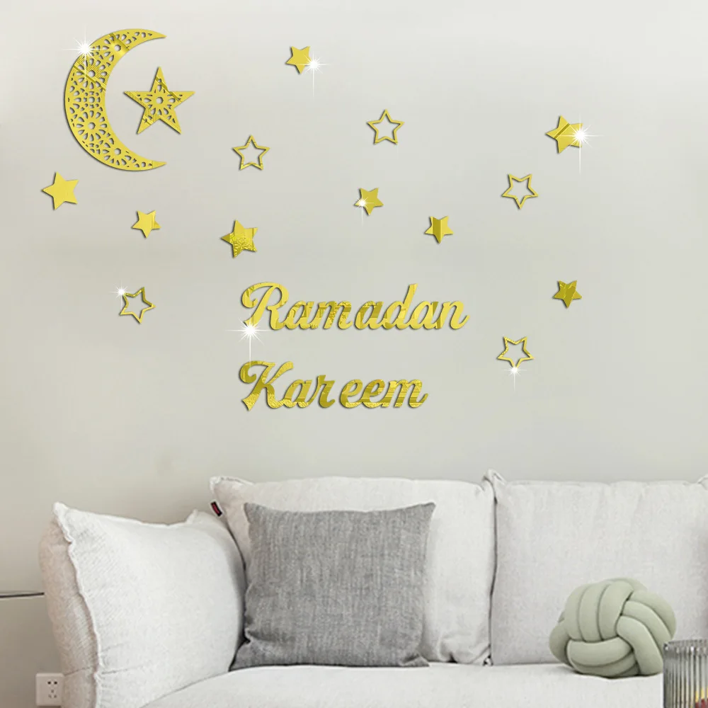 

Acrylic Three-dimensional Mirror Wall Stickers Room Bedroom Living Room Wall Self-adhesive Decorative Stickers