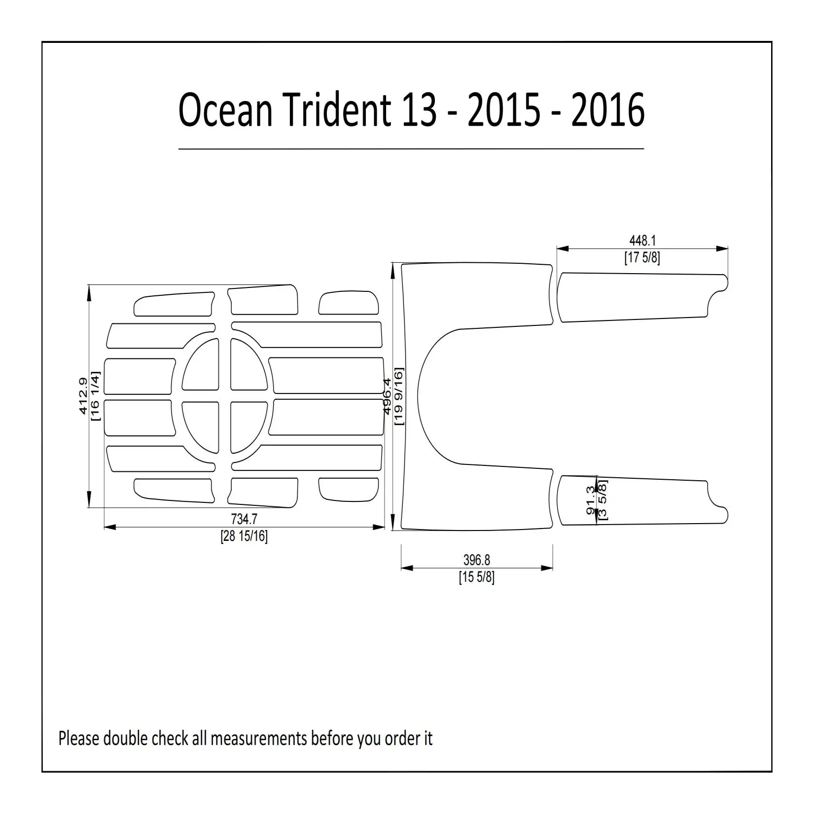 2015-2016 Ocean Trident 13 Kayak Boat EVA Foam Deck Floor Pad Flooring kip winger songs from ocean floor 1 cd