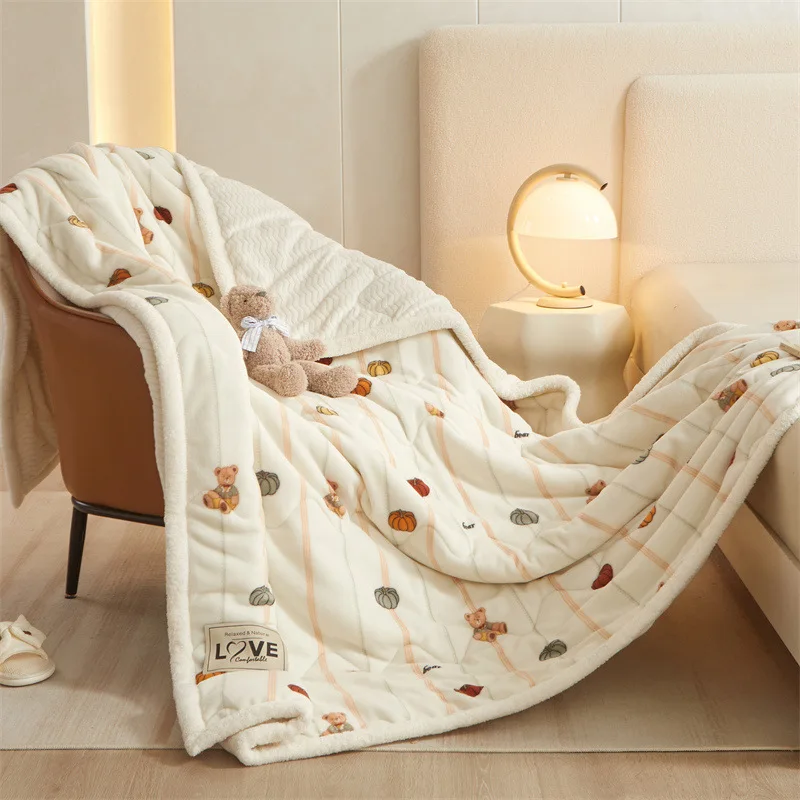 Bed Blanket Children Adults Warm Winter Blankets and Throws Thick Wool  Fleece Throw Sofa Bed Cover Duvet Soft Bedspread - AliExpress