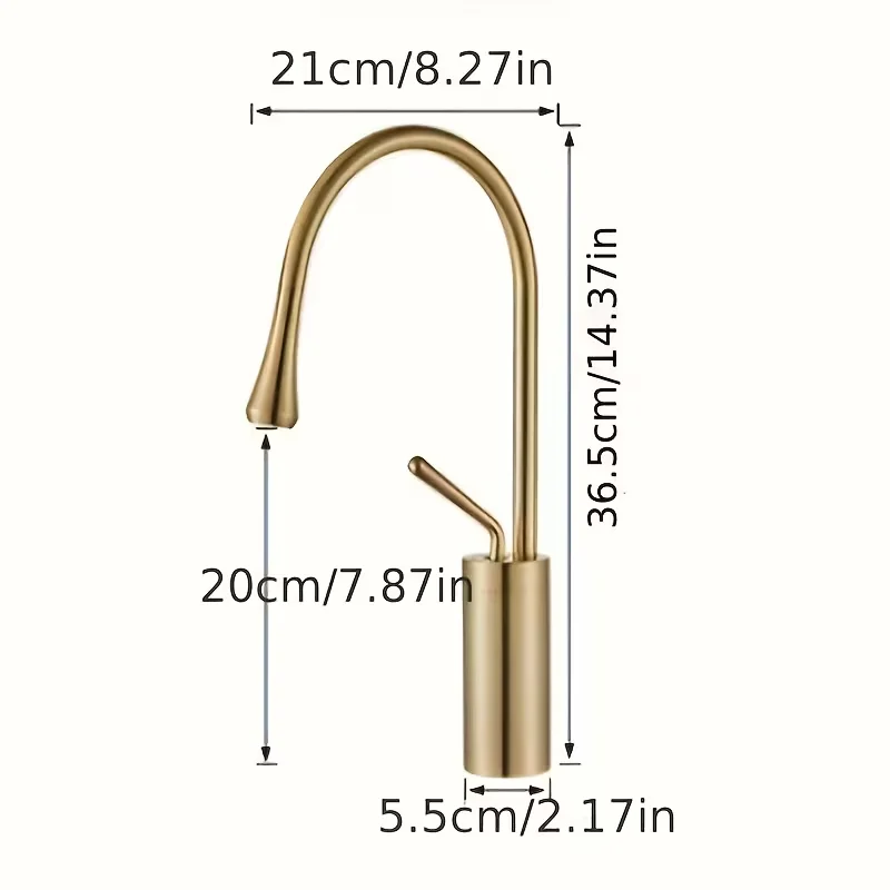 1pc European Style Water Droplet Faucet - Modern Copper Alloy Single Hole Bathroom Sink Faucet with Hot/Cold Adjustment