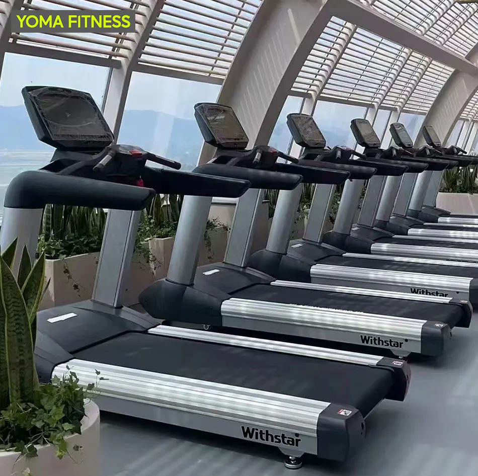 110V/220V Commercial Led Screen Gym Treadmill Cardio Training Walking Running Machine Guangzhou Supplier Full Fitness Equipment
