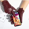 Sheepskin Natural Gloves Women's Genuine Leather Wrist Warmer Cycling Driving Winter Warm Luva Fleece Lining Fashion Accessories 3