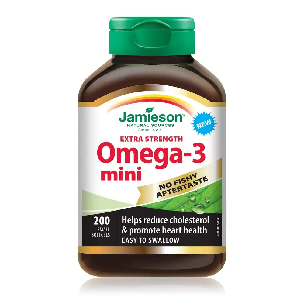 

Jamieson Canada No Fishy Aftertaste Extra Strength Omega-3 Mini, 200 Count