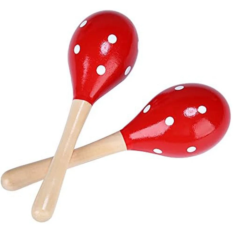 

Maracas, Wooden Rumba Shaker Rattle Hand Percussion Musical Instrument For Adults Kids, Set Of 2 Reusable Easy To Use