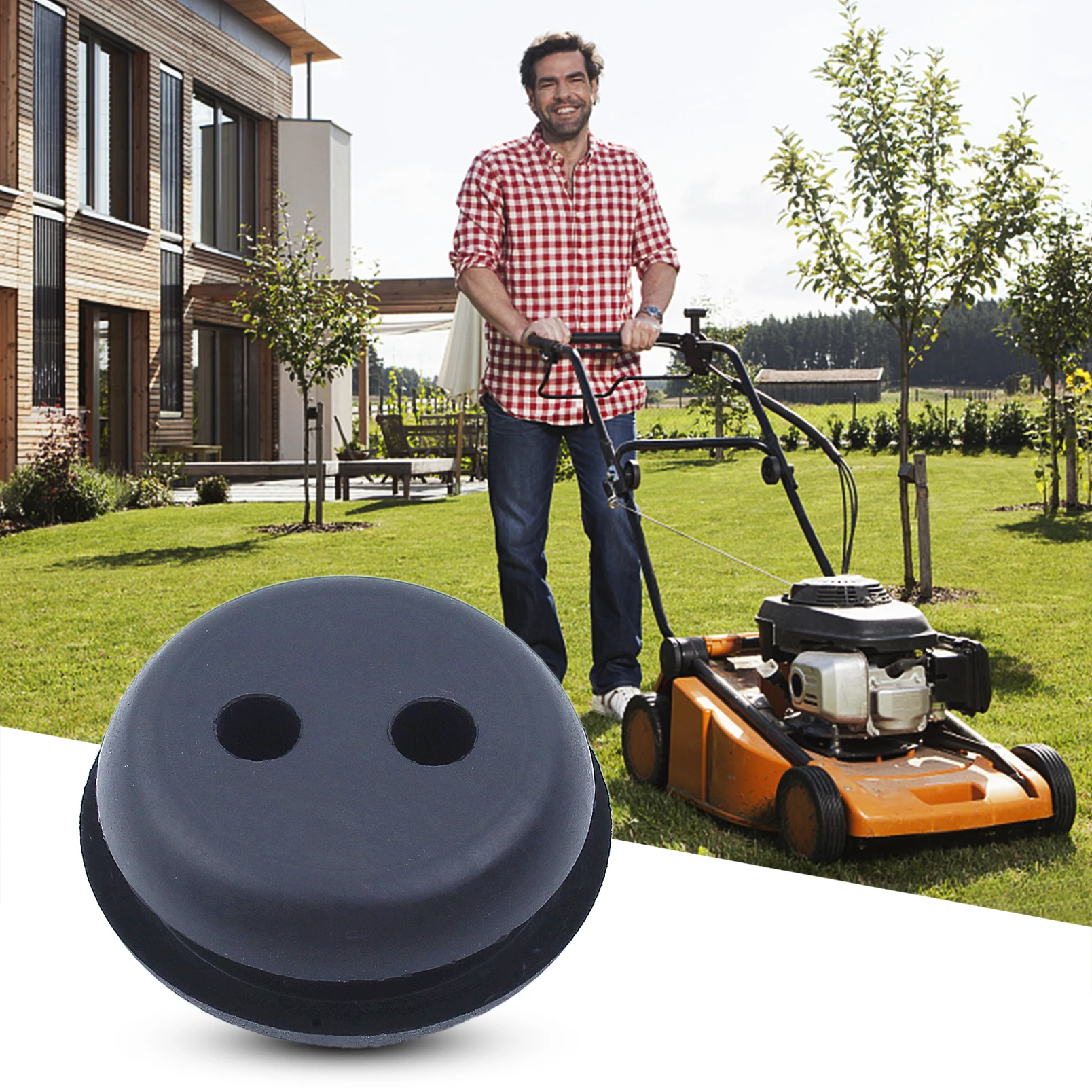 Fuel Gas Tank Rubber Grommet for 2-Hole 21mm (13/16") Hole Trimmer Weed Eater Replacement Kit 3