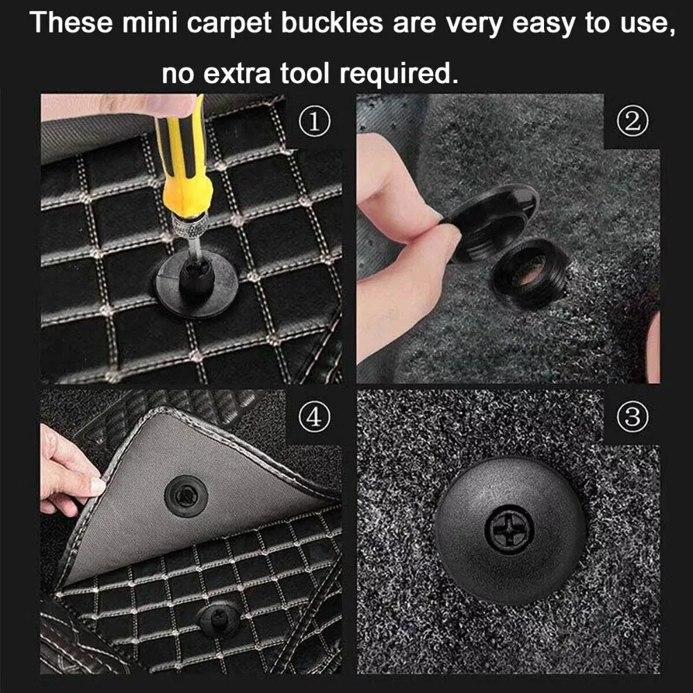 Universal Car Mat Carpet Clips Fixing Grip Clamps Floor Holders 10* Fit VW /Skoda