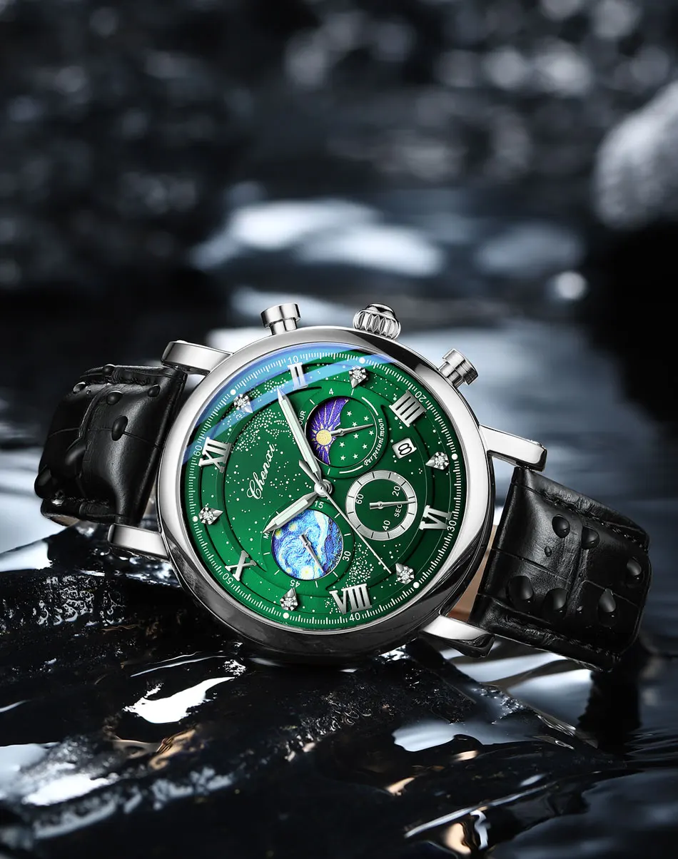その他 moon Chenxi 972 Sun Stars Stopwatch Multi-function Fashion Men's