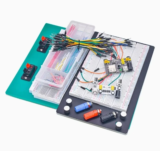 BOJACK Steckbrett-Set – 2x 830 + 2x 400 Punkte, Inkl. 126 Jumper-Kabel, Für Prototyping