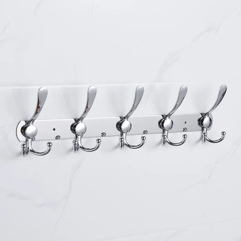 Stainless Steel Wall-mounted Bathroom Hook Rack 5 Hooks Towel Clothes Coat Hat Holder Hallway Bedroom Kitchen Storage Rack multifunctional hooks towel holder shower towel rack heavy duty hooks
