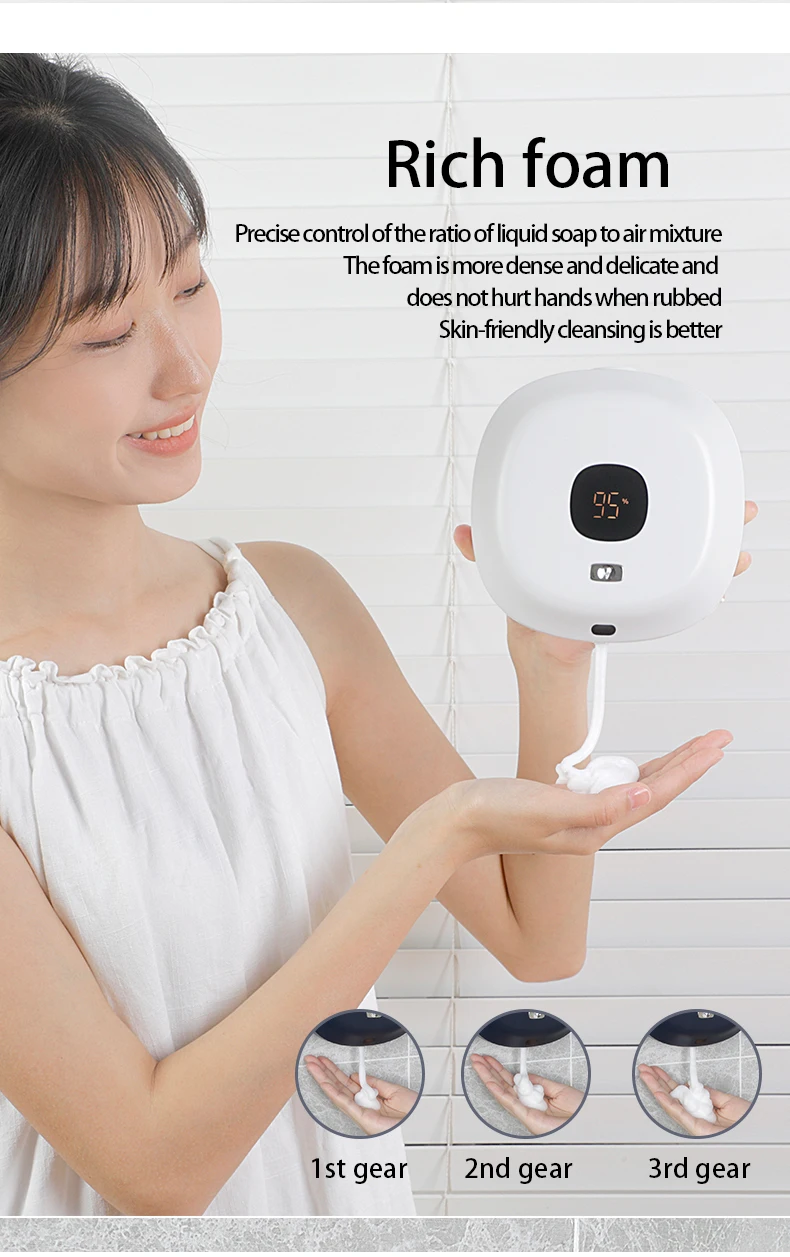 Description Picture 5 of itemNew Soap Dispenser Wall Mounted Touchless Foam Soap Dispenser Automatic Induction Hand Sanitizer Machine For Hotel Household