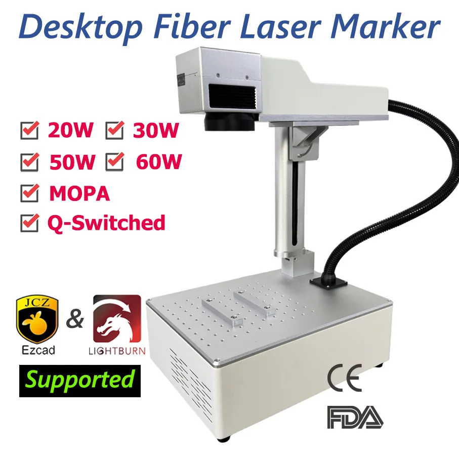 

20W 30W 50W 60W JPT MOPA Max Q-switch Desktop Fiber Laser Marker Marking Machine Engraver LP-E / M7