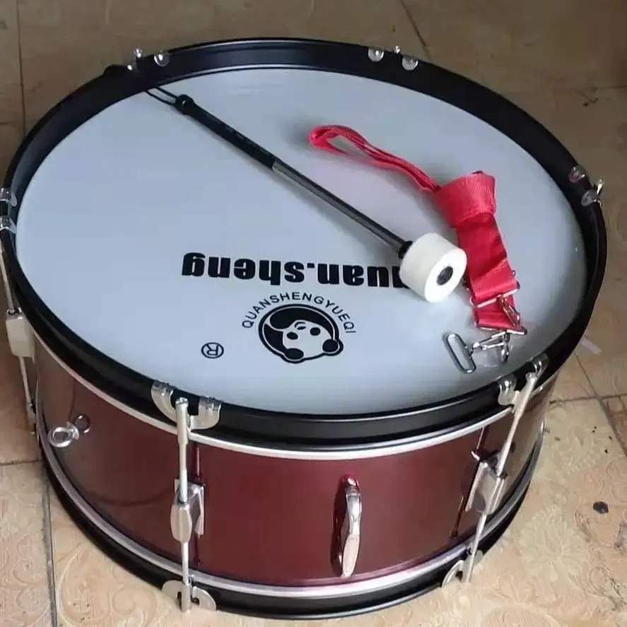 20-Inch Military Drum Student Team Drum School Band Stage Performance Military Steel Percussion Instrument