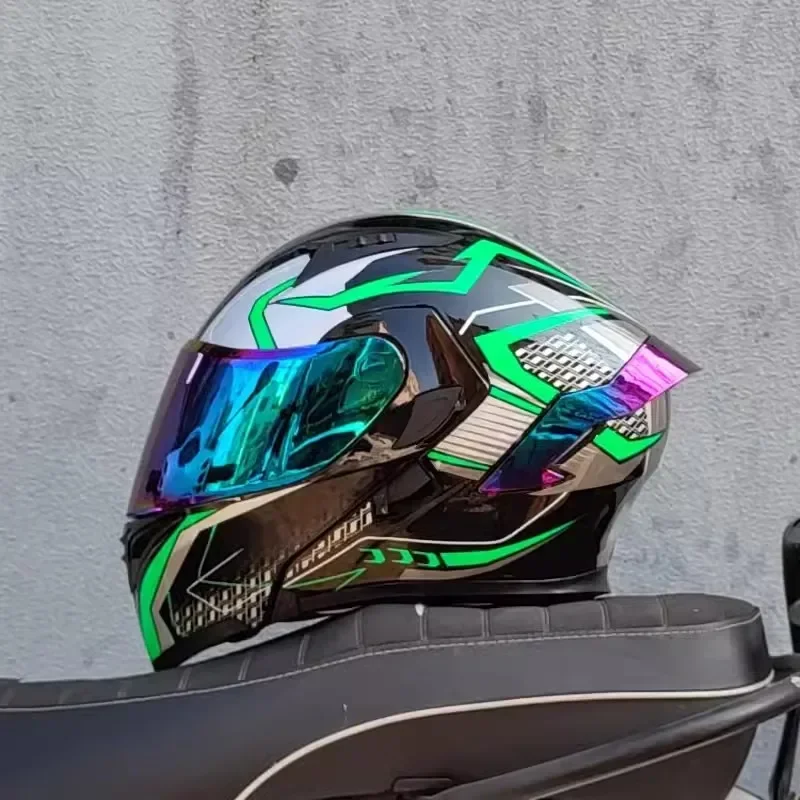 thumbnail image 1 of Casco de motocicleta LVS de alta calidad con doble lente y protector de cabeza de caballero para hombre, aprobado por DOT, accesorios para motocicleta, 1 of 5