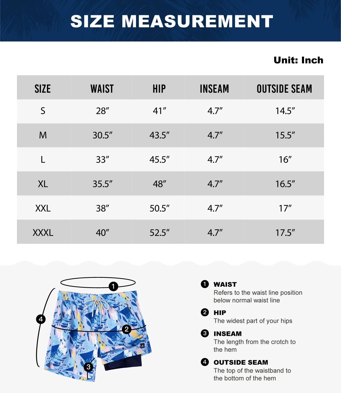 SURFCUZ Mens Swimming Trunks with Compression Liner Stretch Mens