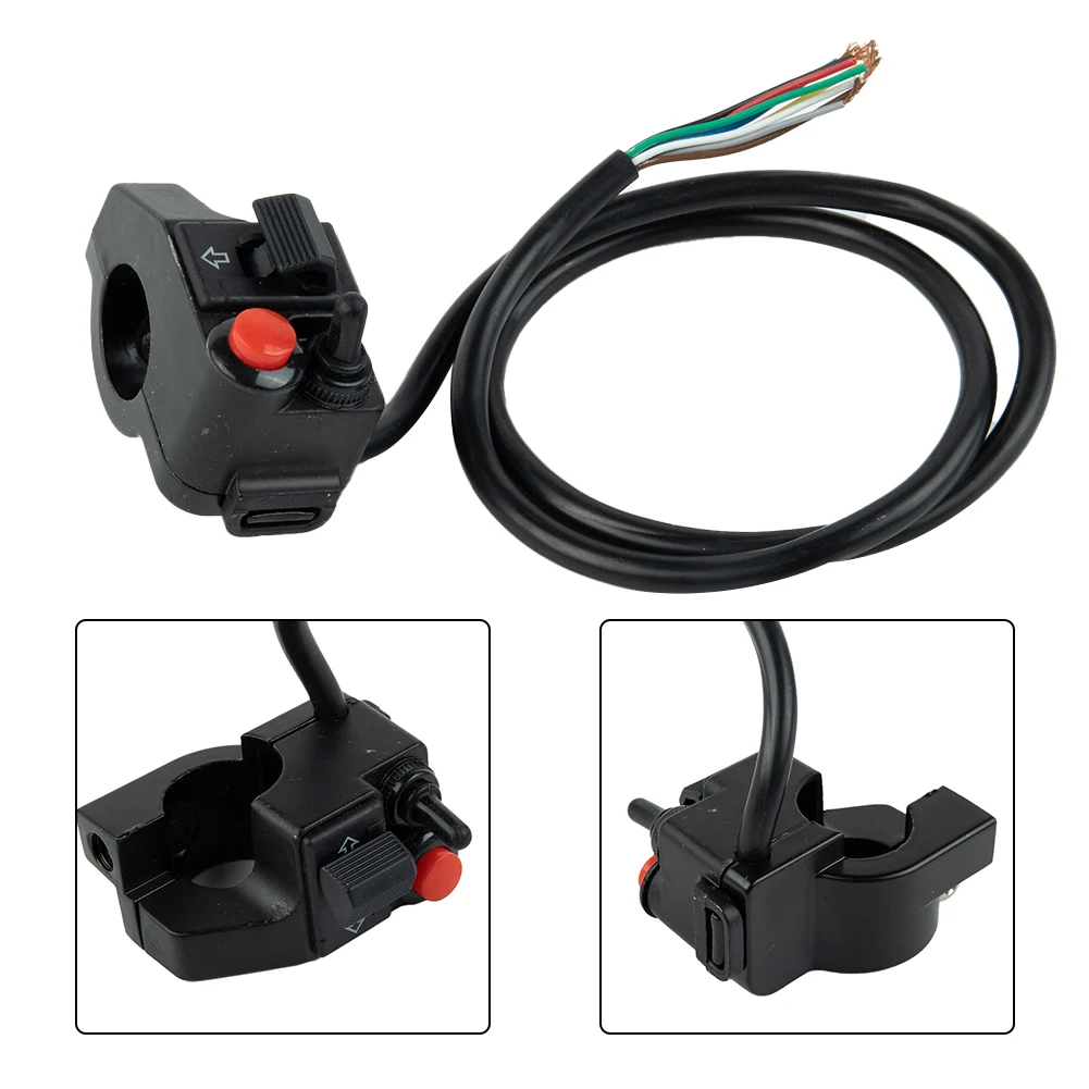 

Motorcycle Switches Handlebar Switch Headlight Button 6*5*3.5CM ABS Aluminum Black DC12V Metal Weight: 90G Easy To Install