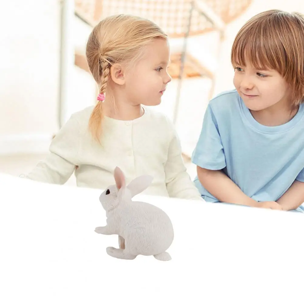 

Детская фигурка из ПВХ, реалистичное украшение для кролика, модель кролика, игрушечная статуэтка, статуэтка, скульптура для детей, обучающая ферма, домашний скот