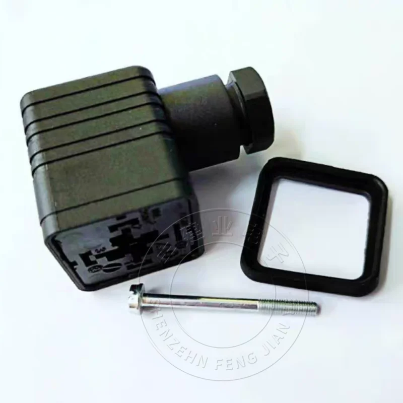 2-5PCS วาล์วแม่เหล็กไฟฟ้าเซ็นเซอร์อุณหภูมิความดันเครื่องส่งสัญญาณปลั๊กเชื่อมต่อกล่อง B-12 four core 1