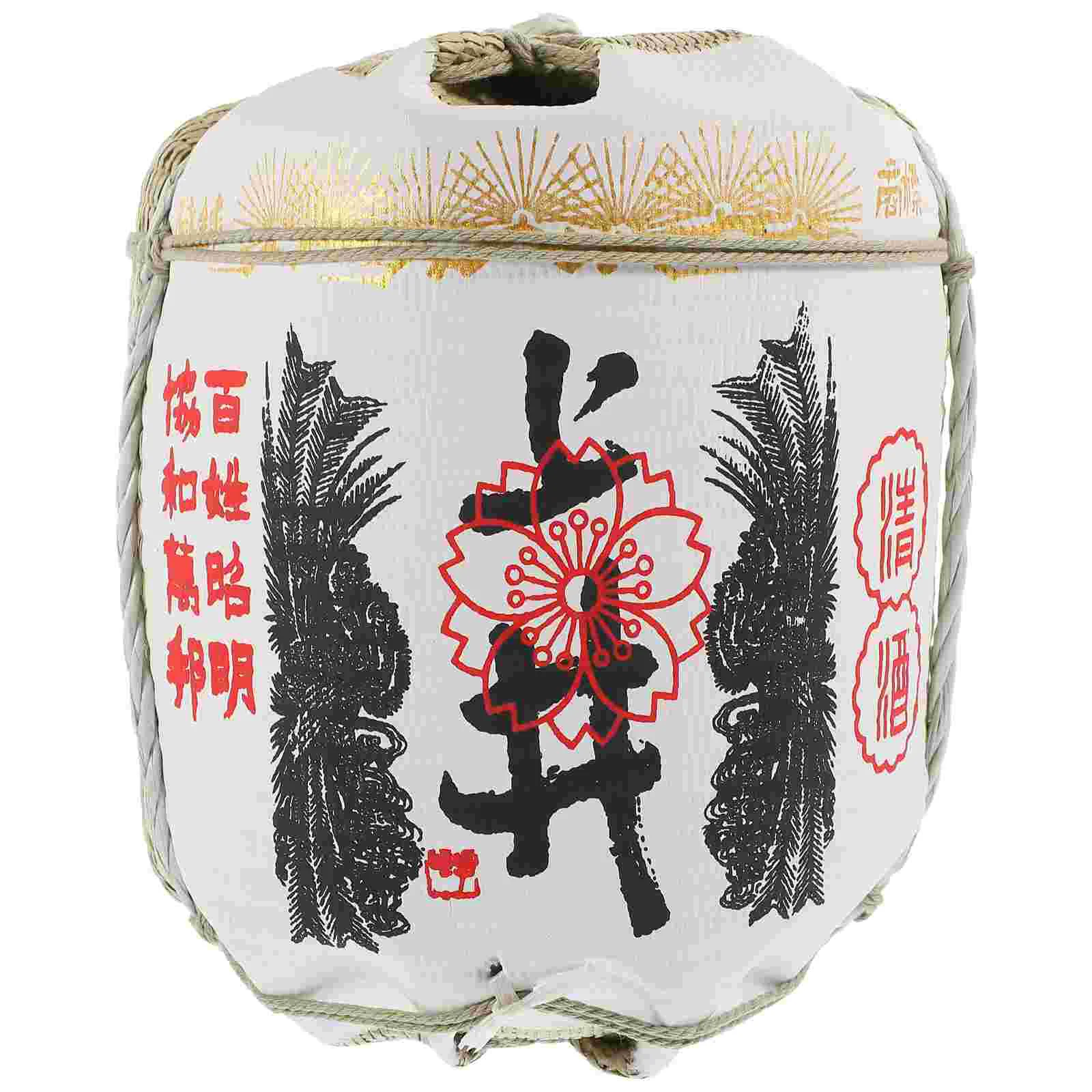 

Decor Japanese Sake Barrel Decoration Style Sushi Restaurant Models Statue Decorative Barrels