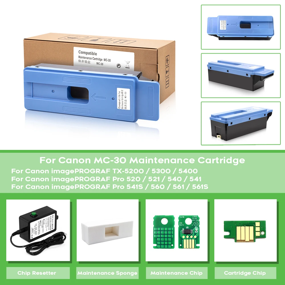 캐논 PRO-2000 PRO-2100 PRO-4000 4000S PRO-6000 6000S PRO-6100 6100S TX-2000 TX-2100 TX-3000 TX-3100용 MC-30 유지보수 박스