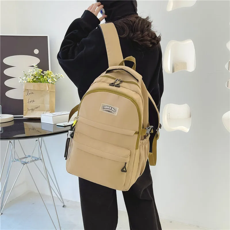Campus large capacity fashion outdoor travel trend nylon backpack Ladies simple Middle high school female college bag women bag