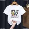 Funny 'It'S My 4rd Birthday' Boys T-Shirt Kids Fashion Cartoon New Game Sprunki Tshirt Birthday Gift Party Costume Top For Boys 5