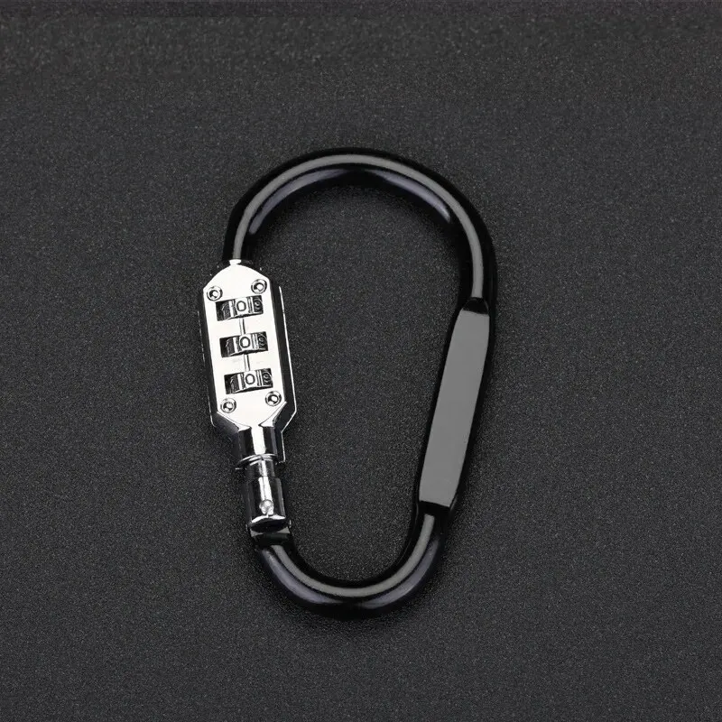 Zaino con fibbia tipo D in lega di alluminio Lucchetto a combinazione Lucchetto con fibbia Cestino Lucchetto per casco Fibbia con zucca Gancio antifurto impermeabile
