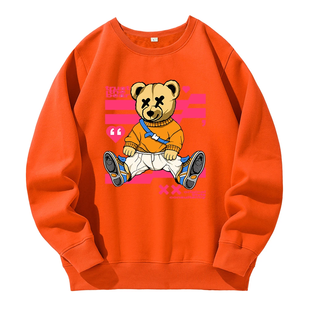 

I Am The Coolest Teddy Bear Hoodies Men Loose Oversized Warm New Hoodie Casual Basic Daily Hooded Sports Street Fashion Clothes