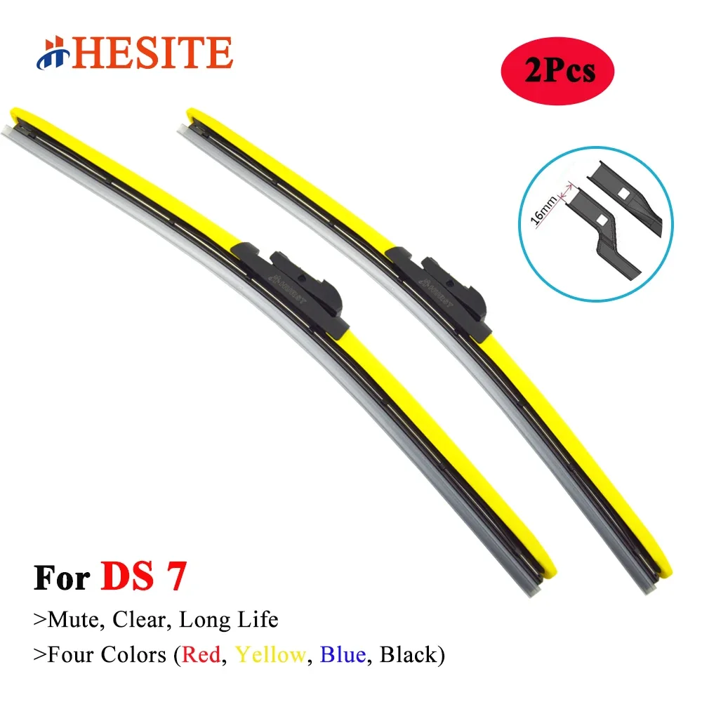 

HESITE Colorful Windshield Wiper Blades For DS7 Crossback SUV 2017 2018 2019 2020 2021 2022 2023 Automobile Accessories Red Blue