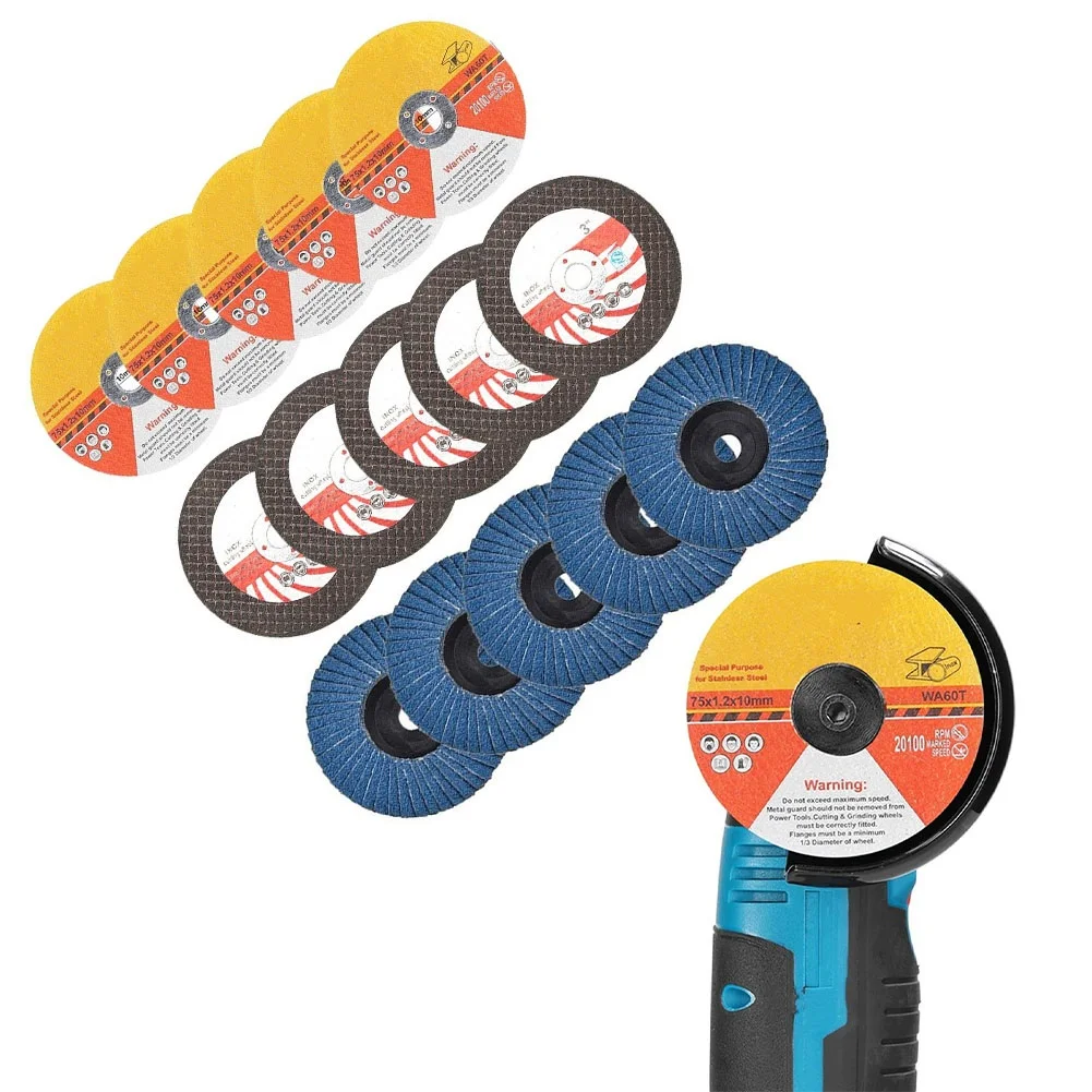 

Resin Saw Blade Cutting Discs 15pcs/set 75mm Abrasive Circular For Angle Grinder Grinding Wheels Part Power Tools