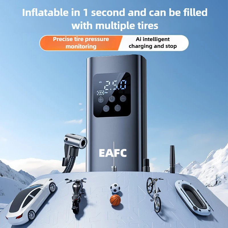 EAFC 150PSI Wired / wireless Air Pump Rechargeable for Car Tires Bike Balls Inflatables Fast Inflation air pump