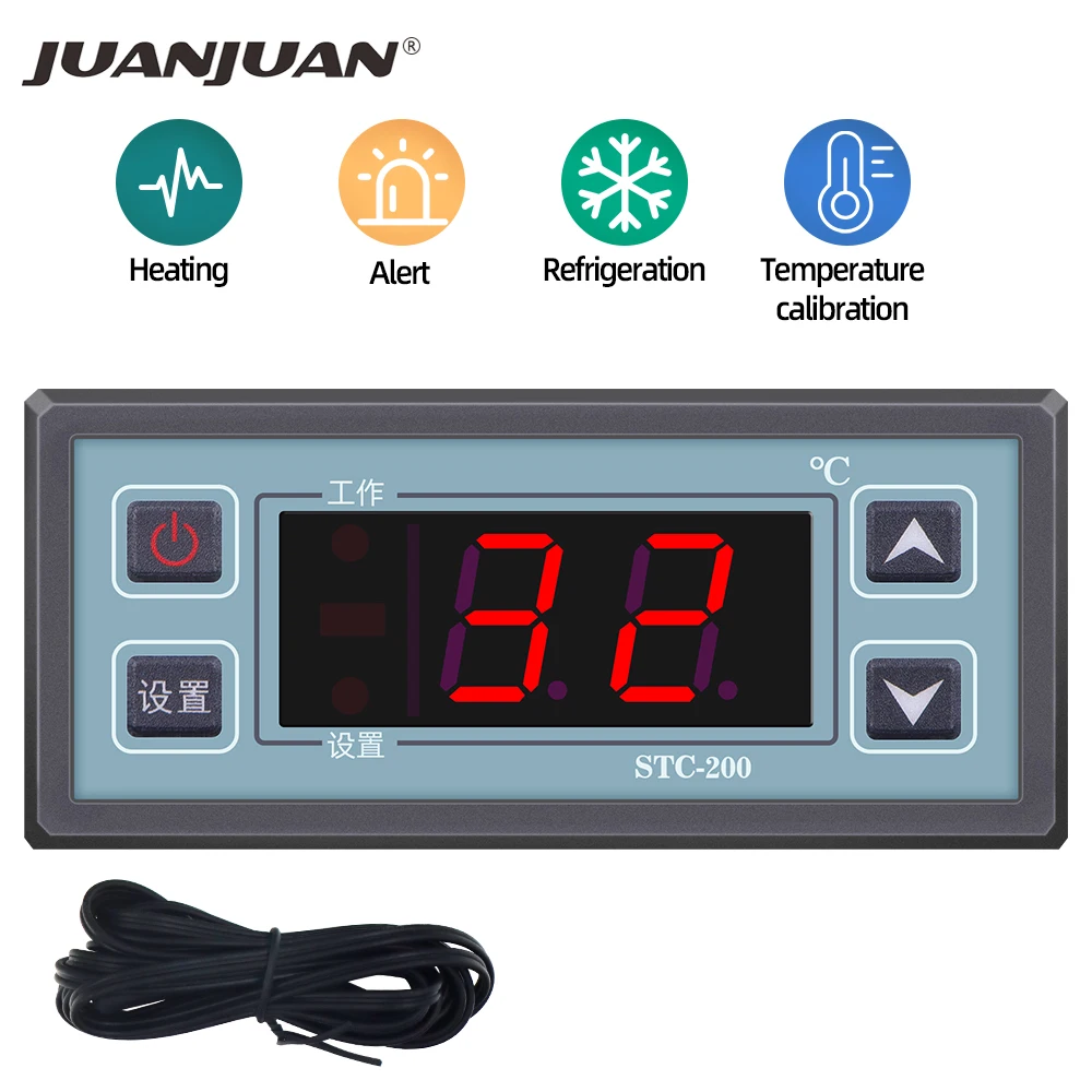 STC-200-Digital-Thermostat-Microcomputer-Temperature-Controller-With ...