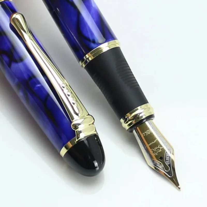 JINHAO X450 Fountain Pen 18KGP 0.7mm Broad Nib Executive Blue Marbled 21 Styles Stationery School&Office Supplies Writing Pens fountain pen