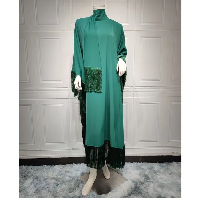 Mode gland Abayas femmes manches chauve-souris Maxi robe caftan dubaï robe de soirée Islam Jalabiya Eid Caftan marocain Kebaya Djellaba