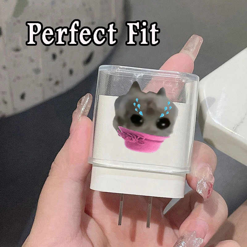 Popular Fun Meme Im Just A Girl Sad Hamster Case for IPhone 15 14 13 Pro Max 1820W Charger&Charging Protector Data Wire Winder