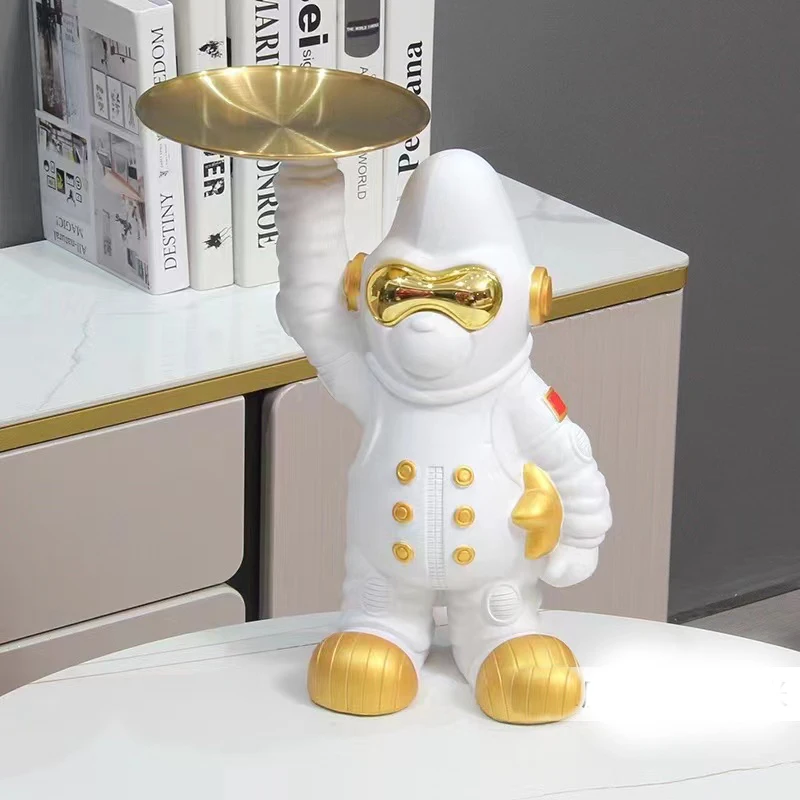

King Kong figurines orangutan astronaut resin statue tray storage sculpture home decor
