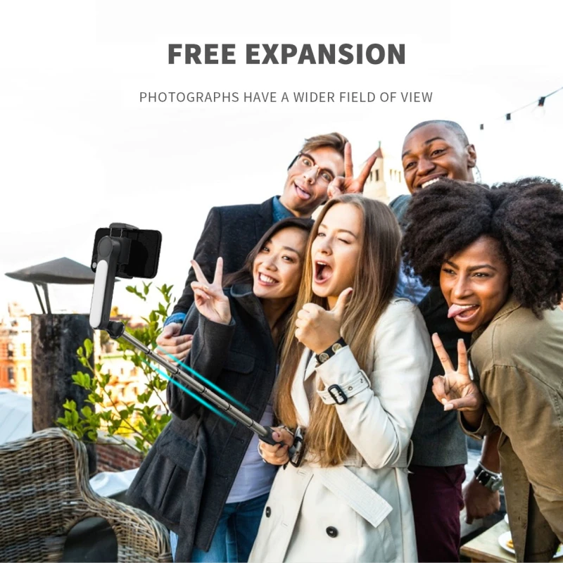 4.0 흔들림 방지 휴대용 셀카봉, LED 조명 삼각대, 텔레스코픽 로드, 휴대용 셀카봉 스탠드