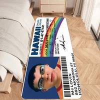 Mclovin id card superbad geek Floor Mat Graphic Printed Flannel Doormats for Bathroom Kitchen Entrance Carpet Home Decor 1