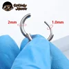 1 Pair Implant Grade F136 Titanium Minimalist Huggie Hoop Earrings Helix Rook Lobe Conch Simple Hoops Ear Piercing  8/10/12mm 3