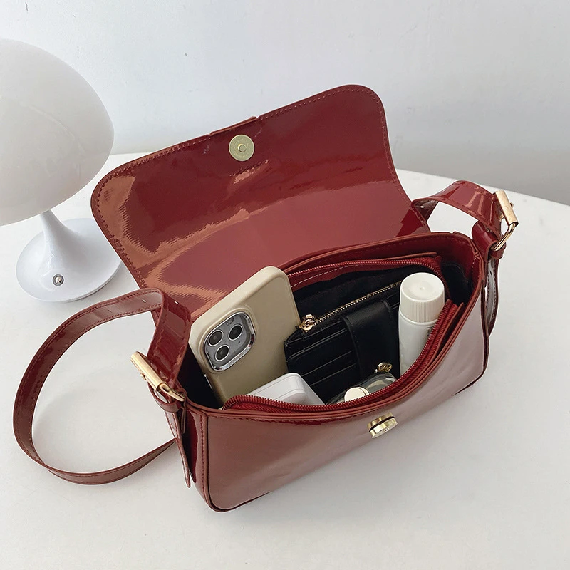 Women's Elegant Fashion PU Leather Shoulder Bag Trendy Underarm Handbag & Purse for Stylish Accessories