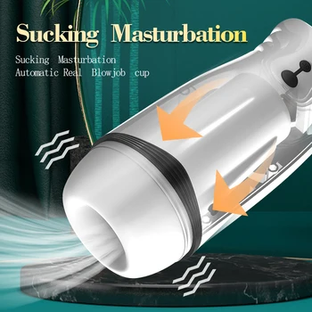 Male Masturbator Cup Automatic Vocalize Sucking Oral Sex Real Silicone Vaginal Blowjob Adult Goods Toys Pussy For Men Machine 1