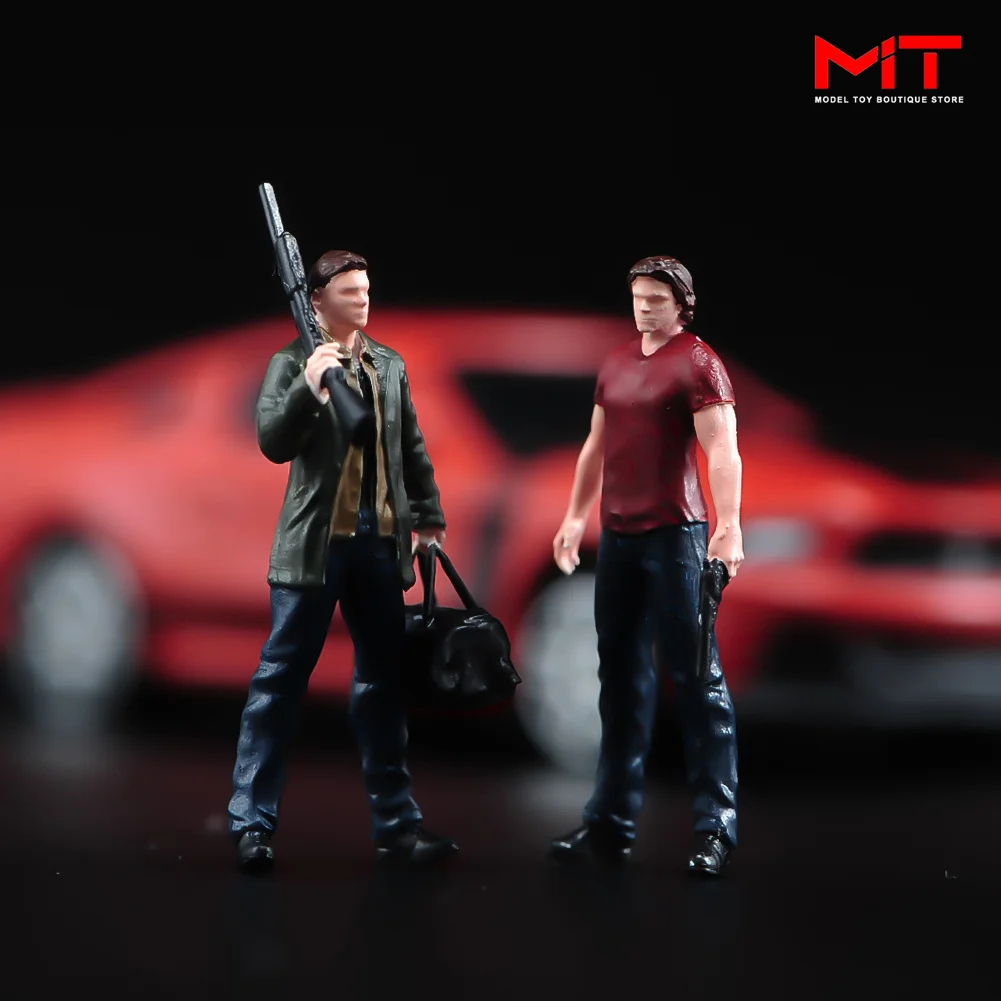 

Miniature Handmade 1/64 1/43 Sam Dean Male Soldier Diorama Figure Unpainted Painted Model Scene Creative Photography