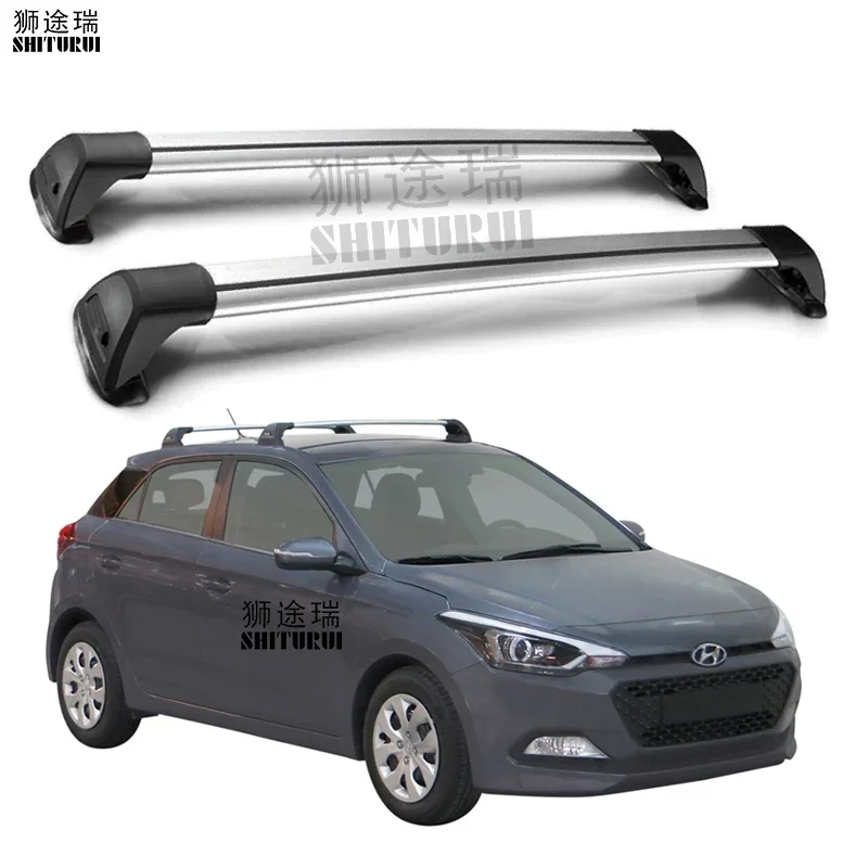 

For HYUNDAI I20 5 DOOR HATCH 2015 - 2023(NAKED ROOF) Vern ultra quiet truck roof bar car special aluminum alloy belt lock