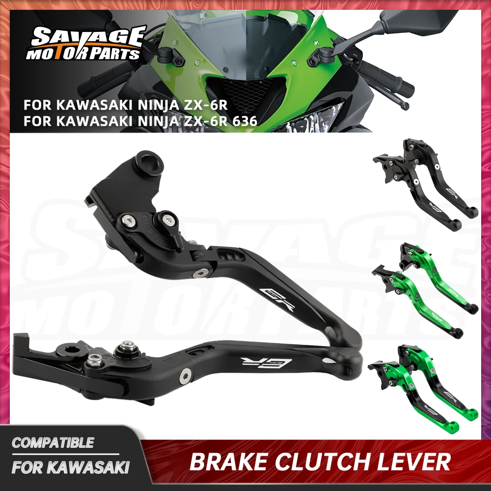 

Motorcycle Brake Clutch Levers For KAWASAKI ZX6R 636 NINJA ZX-6R ZX 6R 1995-2023 Motor Handle Folding Extendable Adjustable