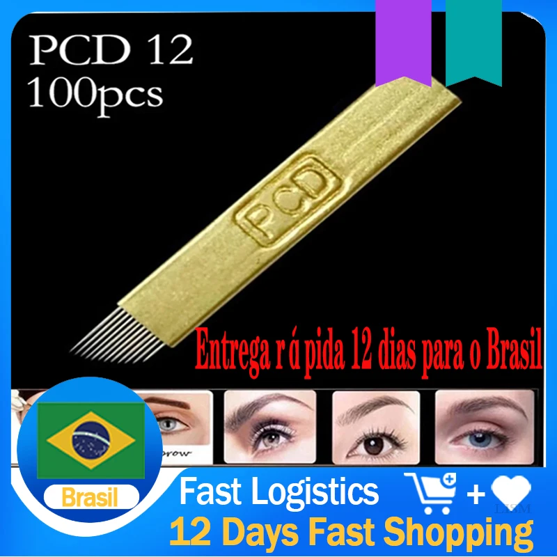 

50 шт./100 шт., иглы для татуажа бровей