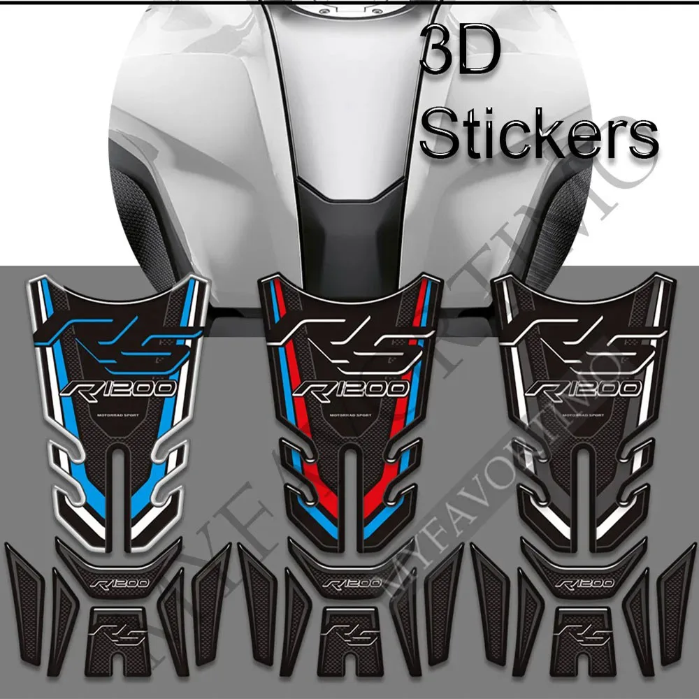 

Motorcycle Stickers Decals Tank Grips Pad Gas Fuel Oil Kit Knee Fish Bone Protector For BMW R1200RS R 1200 RS R1200