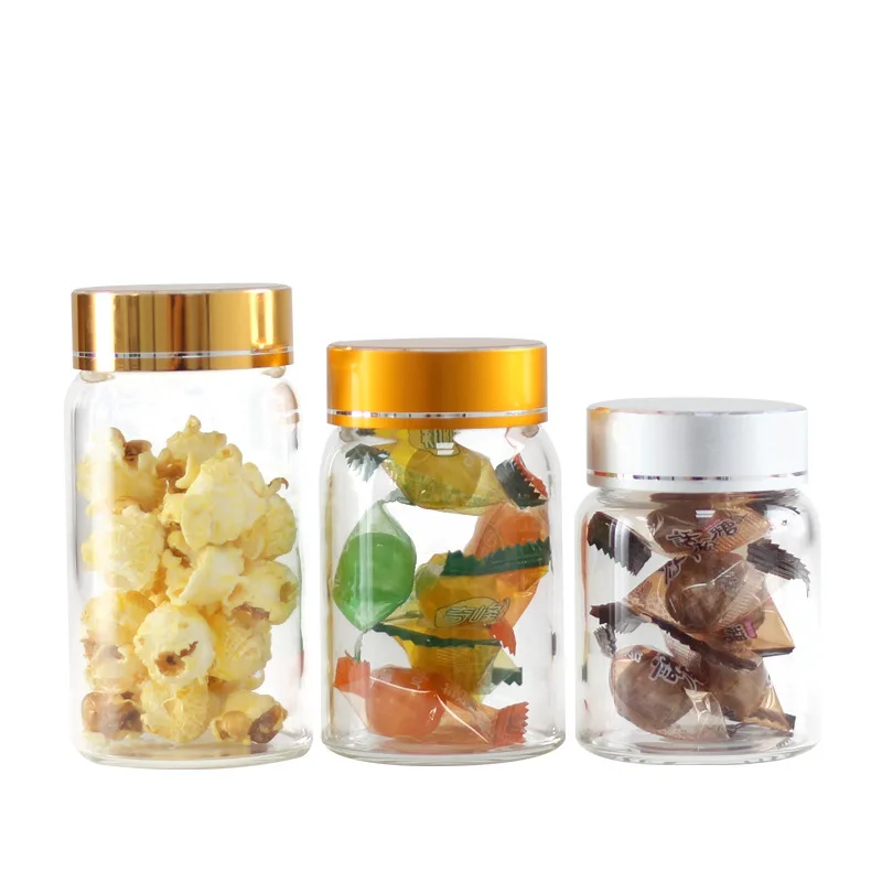 100-360ml Orgnizer Glass Airtight Canister Kitchen Storage Bottles Jar Sealed Food Container Ginger Cereal Dispenser Stash Cans 5