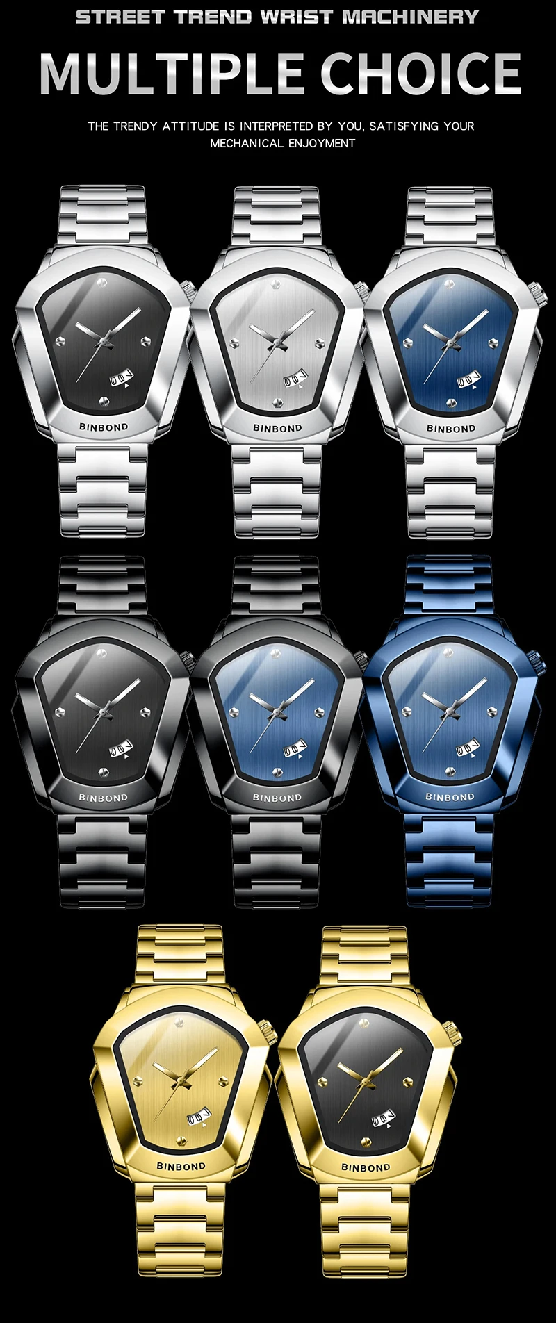 BINBOND W0015 Men's Watch description image 13