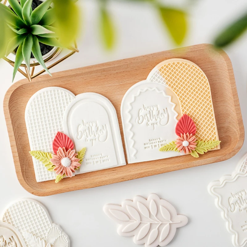New Double Arch Cookie Cutter Embossers Lace Pattern Leaves Floral