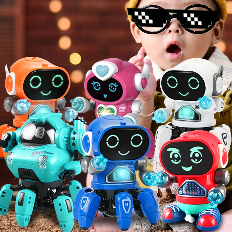 Divertente Danza Elettrica Musica Luce Passeggiata Bambola Robot Giocattolo Per Bambini Bambino Ragazzo Ragazza Bambino Bambino 7 8 9 12 Mesi 1 3 5 2 